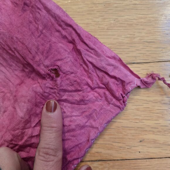 whimsy rose pink tie-dye rectangle medium length festival scarf - Picture 4 of 6